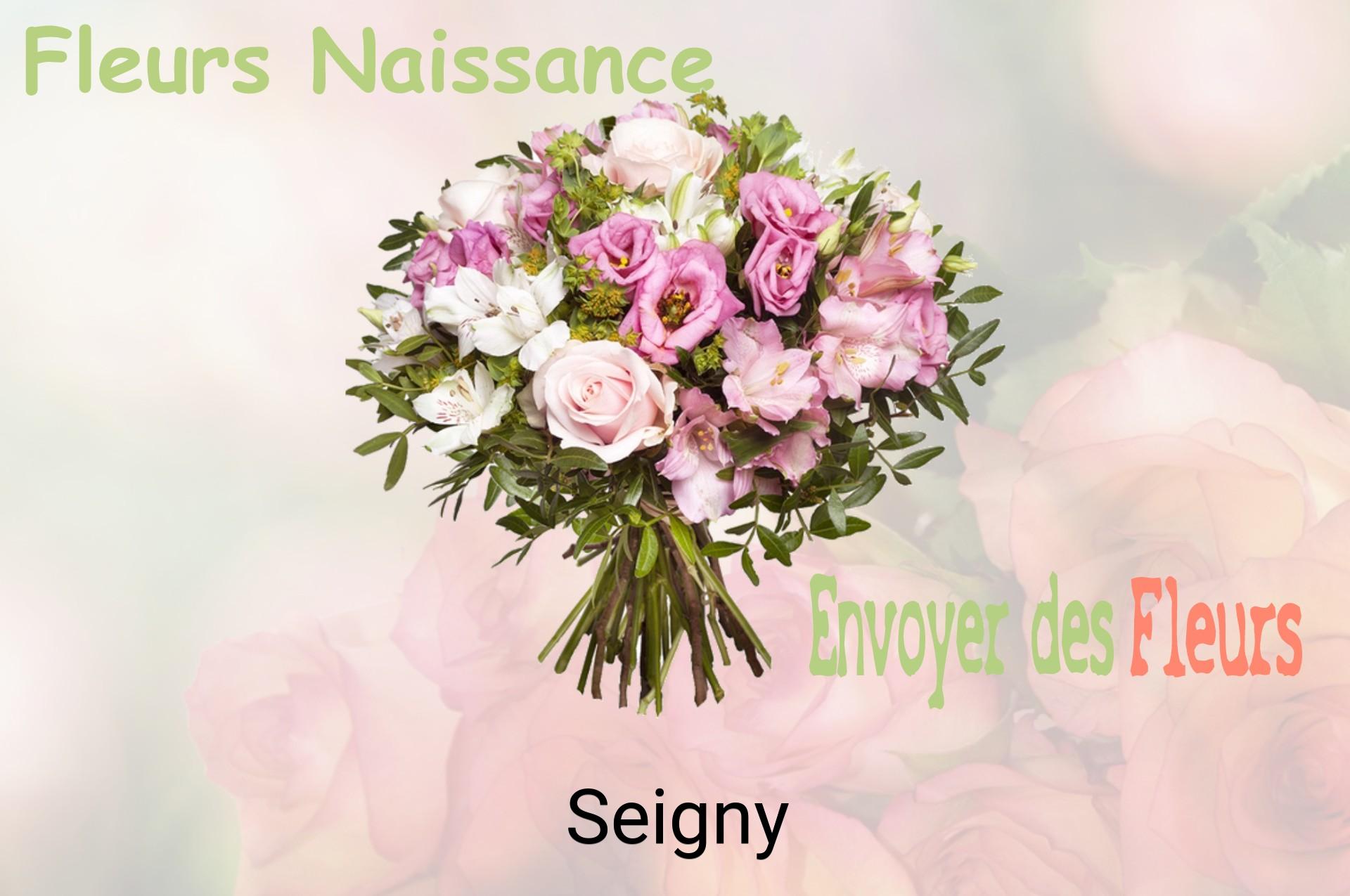 Bouquet de fleurs de naissance livré à Seigny
